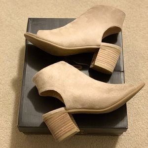 Steve Madden open back/ toe heels